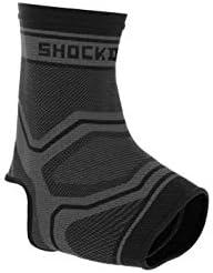 Shock Doctor Ankle Brace Support Compression Sleeve (1 Pair). Best for Ankle/Foot Instability Swelling, Arthritis, Tendonitis, Joint Pain, Sprains, Strains, Recovery, Achilles Tendon and Arch Support. Increase Blood Flow. Contoured Elastic Knit Slip-On Sock. Men and Women. Left or Right Foot, Small 