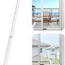 AceMining Sliding Door Security Bar,Heavy Duty Sliding Patio Door Lock Bar, 20-50inch Adjustable Multi-use Window Security Bars, Sliding Door Stopper,White,1Pack