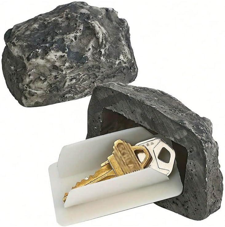 Outdoor Key Hider - Discreet Rock Design for Safe Key Storage & Garden Decor