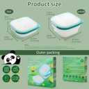 2 x Magnetic Silicone Food Storage Containers, Collapsible Bowls for CampingCollapsible Food ContainersBPA Free,Microwave & Dishwasher Safe,Panda Design for Kitchen,Snacks,Space Saving Design