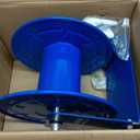 Pressure Washer Hose Reel 100FT x 3/8" or 200FT x 1/4", 4500 PSI Heavy Duty Steel Reel, M22 14mm Fitting, Manual Power Washer Hose Reel for Truck, Blue