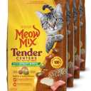 Meow Mix Tender Centers Dry Cat Food, Salmon & Turkey, 3 Pounds (Pack of 4), with Vitality Bursts