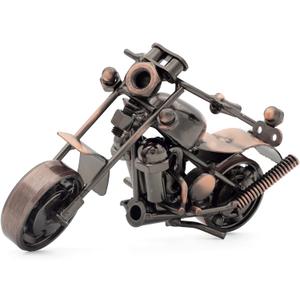 Motorcycle Gifts for Men - Metal Motorcycle Figurine Art - Unique Birthday Gifts for Bikers, Him, Dad, Grandpa, Boyfriend, Son - Vintage Home & Office Desk Decor (S-3)