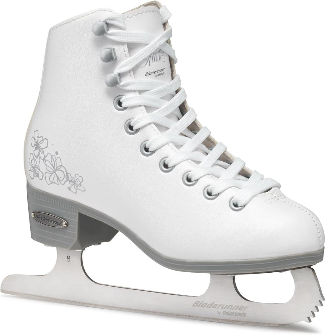 Bladerunner Ice by Rollerblade Allure Girls Figure Ice Skate, White, 4