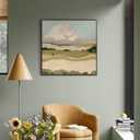 14x14 Canvas Floater Frame, 2 Pack 0.9" Deep Floating Frames for Oil Paintings Art Prints Artwork Landscape Portrait Room Wall Decor (Black Brown)