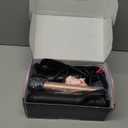 5 in 1 Curling Iron with Thermal Brush and 4 Interchangeable Ceramic Barrels(1/2 to 1 1/2 inch), Curling Wand Set with Flat Iron, Fast Heating, Dual Voltage Hair Curler, Gifts for Women (Rose Gold)