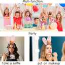 2 x CHARMARK Rabbit Ears Headband Grey, Cute Bunny Ears Headbands with Carrot Costume Headwear