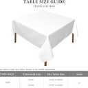 Square Tablecloth Washable Table Cover 54"x54" and 60"x60", Waterproof Square Table Cloth for Indoor and Outdoor, 60x60In, Blue Flowers
