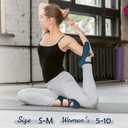 Pilates Socks with Grips for Women  Non-Slip Grip Socks for Pilates, Yoga, Barre & Dance (4-10 Short, Dark Blue and Purple)