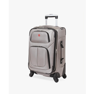 SwissGear Sion Softside Expandable Luggage, Pewter, Carry-On 21-Inch