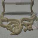 Decorative Cast Iron Octopus Toilet Paper Roll Holder  Wall Mounted Octopus Dcor for Bathroom  Kraken, Nautical Bathroom Accessories  Easy to Install with Included Screws and Anchors - Rust White