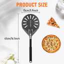 Perforated Pizza Peels 6 INCH pizza spatula paddle Long Handle Metal Pizza Spatula for Indoor and Outdoor (6 Inch)