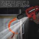 PULITUO Cordless Drill Set, 20V Electric Power Drill with Battery And Charger, 30N.m and 21+1 Torque, 2 Variable Speeds, with 59pcs Drill Driver Bits Kit, Screws Set(Red)