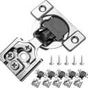 1/2 Inch Overlay Soft Close Cabinet Hinges, 6 Pack Slow Soft Close Hinges for Kitchen Cabinets Satin Nickel Hidden Self Closing Kitchen Cabinet Hinges