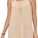 Women's Summer Swim Cover-Up Beach Swim Bikini Sleeveless Tank Dress Casual Resort Wear (XXL)