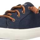 Sperry Womens Crest Vibe Linen Sneaker, Navy, 8