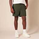 Amazon Essentials Mens Classic-Fit 7" Chino Shorts (29, Dark Olive)