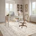 9x12 Area Rug for Living Room, Washable Vintage Pattern, Non-Slip Stain Resistant Soft Durable Floor Rug for Bedroom & Dining Room - (Light Brown & Beige)