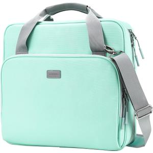 3 Inch D-Ring 3 Ring Zipper Binder, Binder with Strap 700 Sheet Capacity & Multi-Pockets School and Office Organizer, Compatible with 13-Inch MacBook(Patent Design Light Blue)
