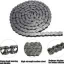 AZSSMUK #35 Roller Chain -10 Feet 40Mn Carbon Steel Material with 2 Connecting Link for Home and Industrial Machinery - 320 Links (35-10FT)