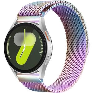 Milanese Metal Bands for Samsung Galaxy Watch 7 6 5 4 Band 40mm 44mm/Watch 6 4 Classic Bands 46mm 42mm 47mm 43mm/5 Pro/3 41mm/FE/Active 2 Men/Women,20mm Stainless Steel Mesh Loop Magnetic Strap Correa