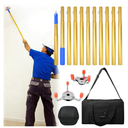 11.1FT Smoke Detector Removal Tool with 2 Replacement Head and 1 Tool Pack,Professional Smoke Detector Changer Tool for Convenient Installation Direct Replacement, Suitable for Different Sizes