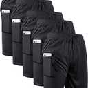 JWJ Mens 2 in 1 Running Shorts Quick Dry Gym Athletic Workout Clothes with Side Pockets, Large
