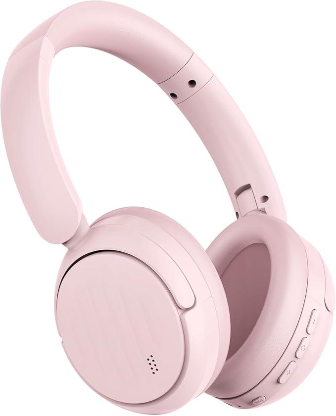 Bluetooth Headphones with Active Noise Cancelling (ANC), Wireless Over Ear Bluetooth Headsets with 35H Playtime, HiFi Stereo Foldable Headphones with Foam Ear Cups for Sports, Travel