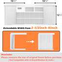 GCGOODS Window Air Conditioner Side Panels with Frame, Adjustable Window AC Side Panel Kit, Universal Fits for 8,000 BTU Window Air Conditioner Units, Window AC Side Panel with Frame