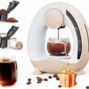 BENFUCHEN Pod and Grounds Single-Serve Coffee Maker, 2 in 1 One Cup Coffee Machine Compatible with K-Cup Pod & Coffee Grounds/Tea, Compact Design, 4-8oz, Champagne Color