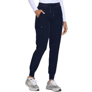 COZYFIT Womens Scrub Pants - Soft Stretch Yoga Style with 5 Pockets, Slim Fit Jogger Scrubs Pants for Women Tall (X-Small, Navy Blue)