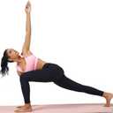 TDCQZY Women's Sports Bras Ruffled Y Back Padded Racerback Supportive Workout Yoga Bra (Pink, XL)