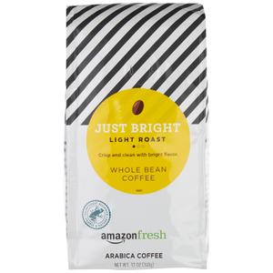 Amazon Fresh Just Bright Whole Bean Coffee, Light Roast, 12 Ounce (Pack of 3)
 BB 7/31/26