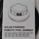 Y60 Solar-Powered Robotic Pool Skimmer - Cordless Automatic Pool Cleaner, Spot Cleaning & Self-Parking Rechargeable Robot for Above/Inground Pools, Stone