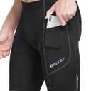 baleaf Men's Padded Bike Shorts Cycling Road Biking Riding Bicycle Cycle Wear Pockets UPF 50+ MTB Accessories Tights (Medium, Classic-black/Grey)