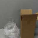 8 inch Clear Glass Flower Vases for Centerpiece Table Home Indoor Desk Decor,Ins Modern Boho Style Vase for Wedding Housewarming Gift (White)