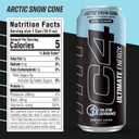 C4 Ultimate Sugar Free Energy Drink 16oz (Pack of 12) | Arctic Snow Cone | Pre Workout Performance Drink with No Artificial Colors or Dyes