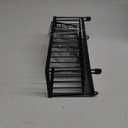 TomCare Extra Large 11'' Sink Caddy With Drain Tray Non-slip Kitchen Sink Organizer With 2 Adjustable Dividers High Brush Holder Rustproof Sponge Holder Kitchen Storage Accessories for Counter (Black)