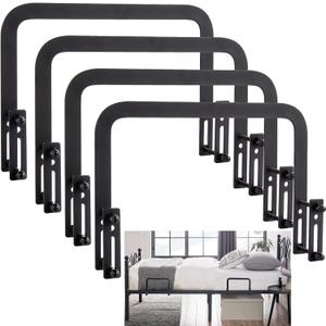 STARVAST 4 Pack Mattress Slide Stopper, Non-Slip Metal Mattress Gripper Retainer Bar, Mattress Holder Gripper for Bed Frame to Prevent Sliding, Mattress Holder for Metal Bed Frame