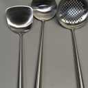Yosukata 17" Wok Spatula and Ladle Skimmer Spoon - Stainless Steel Cooking Utensils Set of 3-304 Stainless Steel Kitchen Utensils Set - Dishwasher Safe Wok Accessories - Wok Utensils - Cooking Tools