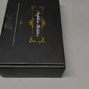 Wican Guest Towel Holder Tray for Bathroom, Oak and Iron Napkins Holder for Powder Room Dinning Table Wooden Basket for Disposable Paper Hand Towels Black & Walnut (9.06 x 5.51 x 2.56 inchs)