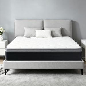 Queen Size Mattress in a Box, 10 Inch 60x80 Inch Pocket Coil Mattress, Soft Hotel Standard Queen Bed Mattress, Quiet Supportive Mattress for Bedroom Guest Room