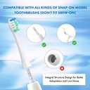 Replacement Toothbrush Heads Compatible with Philips Sonicare10 Pack Soft Replacement Electric Brush Head for 4100 5100 6100 HX9023/65 W Optimal Plaque Control Snap-on System