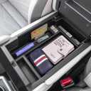 EDBETOS Center Console Organizer Tray Compatible with Nissan Pathfinder Accessories 2022 2023 2024 2025 2026 R53 Interior Secondary Armrest Storage Glove Box Divider ABS Material, Black Trim