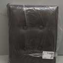 Storage Ottoman Foot Rest Stool, Foldable Leather Footstool Storage Bench with Thicker Foam Padded Seat. Foot Rest Under Desk for Living Room Bedroom 350 lbs, 17x13x13 in, Brown