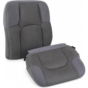 NLQR Front Driver Side Bottom and Top Back Replacement Seat Covers Cloth Gray Compatible with Nissan Frontier SV Crew Cab 2015 2016 2017 2018 2019 2020