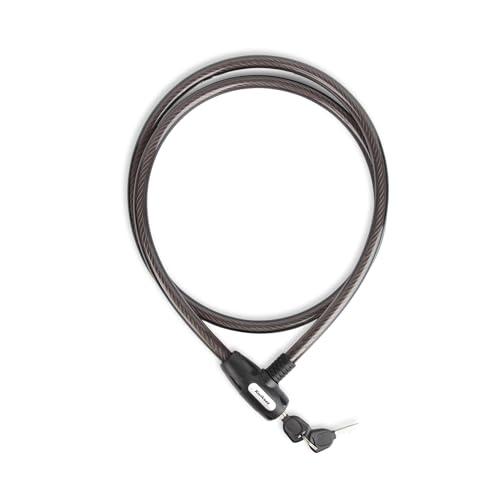 Kwikset 6 ft Keyed Bicycle Cable Lock, 5/8 in Diameter, Bike and Outdoor Security, 1 Pack, Black