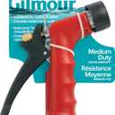 Gilmour Medium Duty Garden Hose Nozzle with Insulated Grip, Hot Water Hose Nozzle for Watering and Cleaning