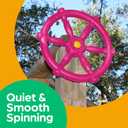 Jungle Gym Kingdom Swing Set Accessories - Pirate Ship Steering Wheel for Kids Outdoor Playhouse, Treehouse & Backyard Playset - Playground Equipment (Pink)