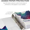 Samsill Durable 3 inch 3 Ring Binder, D Ring Binder, 100% Recycled Chipboard, White, 4 Pack